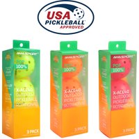 3/6/12 Pack Outdoor Pickleball Balls 40 Holes,USAPA Approved Pickleball Accessories-High Bounce True Flight,Durable Pickle Balls