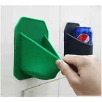 Silicone Shower Beer Holder Wall-mounted Beverage Rack With Grip Bathroom Drink Universal Smartphone Stand Stick-on Cup Holder