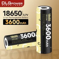 DLGpower Original 18650 Battery Highest Capacity Lithium Battery 3.7V 3600mAh Rechargeable Battery for Vape Mod Flashlight Tools