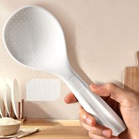 Antibacterial food grade pp plastic rice spoon Standing household rice spoon Non-stick rice with retainer hanger Rice spoon