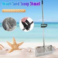 Anti-Corrosion Beach Sand Scoop Foldable Shark Tooth Screen Sieve for Sand Crab Trap Seafood Catching Treasure Hunting Digging
