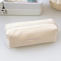 Pencil Bag Large Capacity Simple Cute Pencil Case Large Capacity Multifunctional Canvas Pen Box Desktop Stationery Organizer