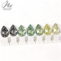 Salt and Pepper Moissnite Diamond Pear Crescent Hexagon Shape Engagement Wedding Ring Unique Bridal Vintage DIY Beads Charms