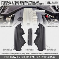 Für BMW X5 E70 X6 E71 E72, 3er-Set Motorabdeckungen, ersetzt 51717169419 51717169420 51717169421, Unterbodenschutzblech, Abdeckung, vorne, hinten, links, rechts, Ersatzteil aus ABS-Kunststoff,
