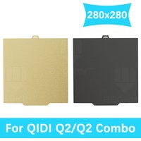 Doppelseitig glatte PEO PET PEY Bett Federstahlblech für QIDI Q2 Combo Bauplatte 280x280mm Q2 PEI Bett für QIDI Q2 Zubehör