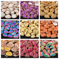 6pcs Colorful Shell Pendant Charms For Jewelry Making Supplies Vintage Bohemian Accessories Handmade Necklace Earring Materials