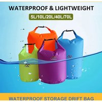 Waterproof Storage Drift Bag 5L10L20L40L70L High Capacity Waterproof Dry Bag Sack For Boating Fishing Rafting Trekking Swimming