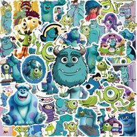 60pcs Disney Funny Anime Monster Inc Cartoon Stickers Cute Graffiti Decals Toy Helmet Suitcase Laptop PVC Sticker for Gift