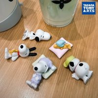 Takara Tomy Peanuts Snoopy Sleeping Figure Gashapon Capsule Collectible Desktop Ornament Woodstock Olaf Home Decoration For