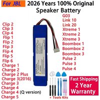 100% Original Replacement Speaker Battery For JBL Link 10 20 G03 Clip Charge Boombox Flip Pulse Xtreme 1 2 3 4 5 6 Bateria+Tools