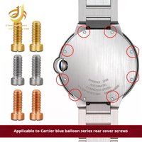 For Cartier Blue Balloon Watch Rear cover Silver gold rose gold Waterproof Stainless steel Watch rivet Screw fitting Free tools