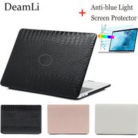 Laptop Case for Macbook Air 15 13 M2 Chip Leather Cover for A2941 A2681 A2338 M1 Pro14 2021 2023 M3 Crocodile Pattern Skin Shell