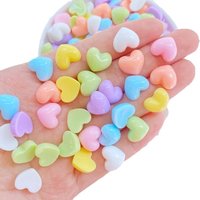 30pcs Cute Resin Colorful Mini Heart-shaped Nail Art Flatback Rhinestone Figurines DIY Miniatures Scrapbook Decor Crafts