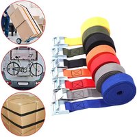 5M*25mm Car Tension Rope Tie Down Strap Strong Ratchet Belt Luggage Bag Cargo Lashing With Metal Buckle Tow Rope Tensioner