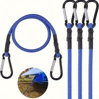 2pcs 24 Inch Premium Rubber Heavy Duty Strap Strong Elastic Rope For Outdoor Tent, Camping Accessories