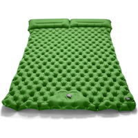 Double Inflatable Dot Mattress - Queen Size Air Bed for 2, Portable & Comfortable, Camping & Travel - Free Pump!