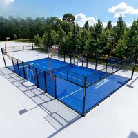 The professional panoramic padel tennis court set supports customization