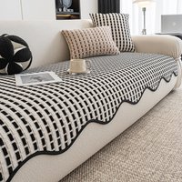Weaving Jacquard Chenille Sofa Cover for Four Season Living Room Couch Seat Cover Furniture Decor Protector Anti-Slip Sofa Towel