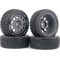 1/14 WRC Rally Tires & Wheel Rims 12mm Hex Racing Tyre for 1:10 1:14 RC On Road Car MJX 14303 C3 Tamiya M05 M08 ZD RX12 DSK 4pcs