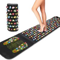 New Reflexology Walk Massage Foot Pad Soft Stone Road Pain Relieve Fingerpressure Board Therapy Leg Relaxation Massage Pad