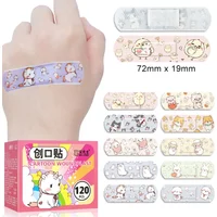 120Pcs Breathable Wound Heal Patch First Aid Cartoon Unicorn Waterproof Band Aid for Children Self- Adhesive Plaster Bandage
