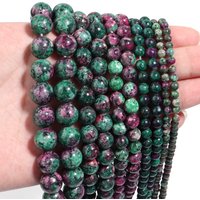 1 Strand Natural Stone Beads 4/6/8/10/12mm Round Loose Epidote Zoisite Beads For Jewelry Making DIY Bracelet Necklace Supplies