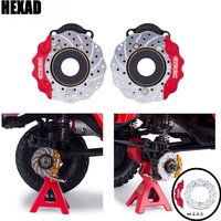 TRX-4 Portal Axle Housing Brass Weights with Brake Disc & Caliper Set for 1/10 RC Rock Crawler TRX4 TRX6 Chassis Axle Upgrade