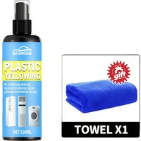 Plastic Yellowing Remover Spray - Fast-Acting Formula Restores AC Units, Car Headlights, Panels & Plastic Surfaces - Long-Lastin