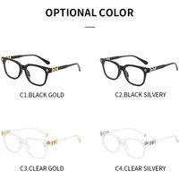 1/2Pcs Classic Anti Blue Light Square Glasses Set for Men and Women Unisex Black & Transparent Frame Computer Wearing Glasses
