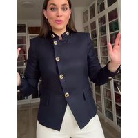 TFMLN Women Elegant Versatile Short Jacket Slim Stand Collar Casual Chic Button High Street Blazer Spring Top Female Solid Coat