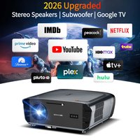 2026 new 4K projector dual speakers auto focus google tv home theater android14 2.4+5G wifi TOF 1080P full hd movie projector