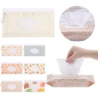 EVA Baby Wet Wipe Pouch Portable Buckle Wipes Holder Case Flip Cover Snap-Strap Reusable Refillable Wipe Bag Outdoor Tissue Box