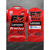 2025 New Motorcycle Race No. 63 Driver PECCO bagnaia Motorsport Athleisure T-Shirt Extreme Sports Track Lovers Inch Shirt