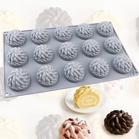 1Pc Cake Mold Santa Ana Floral - Flower-Shaped Mousse Mold Baking Mold That Can Make Cakes, Mousse, Desserts, Candles, Soap, Chocolate - Silicone Layered Petal Design - Perfect for Christmas,