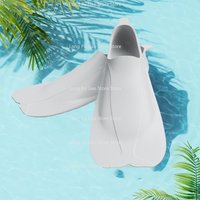 New Colored Swimming Training Fins Elastic Soft Silicone Diving Frog Shoes for Summer Tourism
