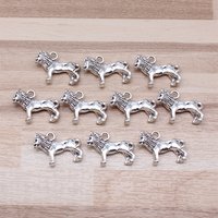 IFOCUS 10pcs/Lot Lion Charms For DIY Jewelry Making Zinc Alloy 23x15mm/0.91x0.59inch