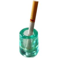 Round Fluorescent Silicone Ashtray Heat Resistant Portable Drop-proof Ashtray for Outdoor Use