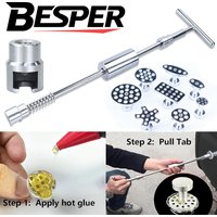 Reuse Aluminum Suction Cup Paintless Dent Repair T-shaped Lifter Tool for Auto Body Dents, Hail Damage, Door Dings