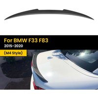 Automotive Real Dry Carbon Technology 3*3 Carbon Fiber Rear Trunk Spoiler Boot Wing For BMW F33 F83 2015-2020 M4 Style