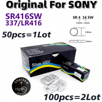 50-100P Original For SONY SR416SW button battery watch battery coin cell batteries 623 D337 337 SP337 1.55V Individual packaging