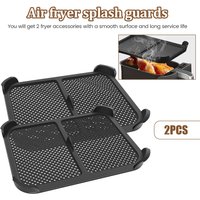 2Pcs Air Fryer Splatter Guard Heat Resistant Air Fryer Splatter Screen for Ninja Foodi Max Double Zone AF400EU AF451EU AF400DE