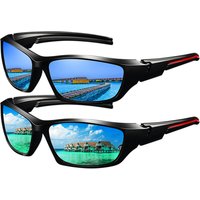 AliExpress SNQP 2PCS Fashion Vintage Eyewear Driving Fishing Cycling Sports Sunglasses Men Women Running Mountaineering Sport Sun Glasses