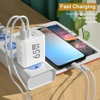 3 in 1 GaN PD Fast Charger for iPhone 15 Samsung Huawei Xiaomi - Quick Charging Adapter with Type C And USB Ports