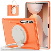For Samsung Tab Case S9 S8 S7 Plus S10 FE S6 A9 A8 S7fe A7 Lite Handle Kickstand Shockproof Stand Hard Tablet Cases Cover Funda