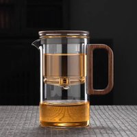 Bonston- elegant cup insulation separation bubble teapot heat-resistant glass teapot simple filter tea cup 500ml