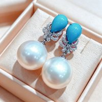 Luxury Temperament Imitation Pearl Dazzle Pendant Earrings Women's Elegant Delicate Wedding Anniversary Jewelry Accessories Gift