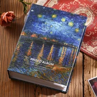 6 Inch Insert Oil Painting Large Capacity Family Photo Album Album Book Couple's Memorial Album 200 Photos Baby Growth Album