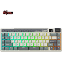 RK ROYAL KLUDGE M70 Customization Keys Gaming Keyboard Gasket Battery Display Tri-mode PBT Keycap Wireless Mechanical Keyboard