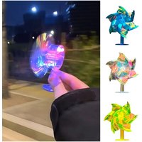 AliExpress velev Colorful Wind Powered Handlebar Windmill - Rotating Self-Adhesive Motorcycle Car Bicycle Helmet Decoration Toy
