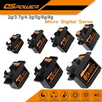 DSpower 2g 3.7g 4.3g 5g 6g 8g Micro Digital Servo Mini Servo for F949S K110S Indoor Flight Airplane RC Car Helicopter RC Boat